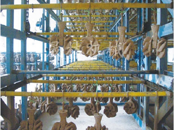 精密鑄鋼自動掛漿、淋砂線